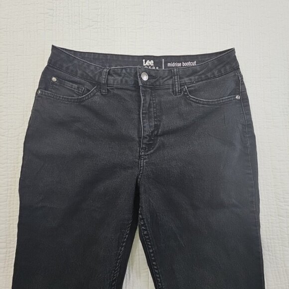 Lee Riders Bootcut Jeans Women's 12M (W30 L31) Black Denim Midrise 1SBMDW0 EUC - Picture 3 of 14